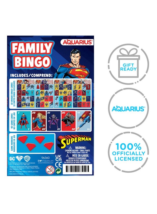 Aquarius AQUARIUS Superman Family Bingo - Fun Family Party Game for Kids, Teens & Adults - Entertaining Game Night Gift - Officially Licensed DC Comics Superman Merchandise - Image 2