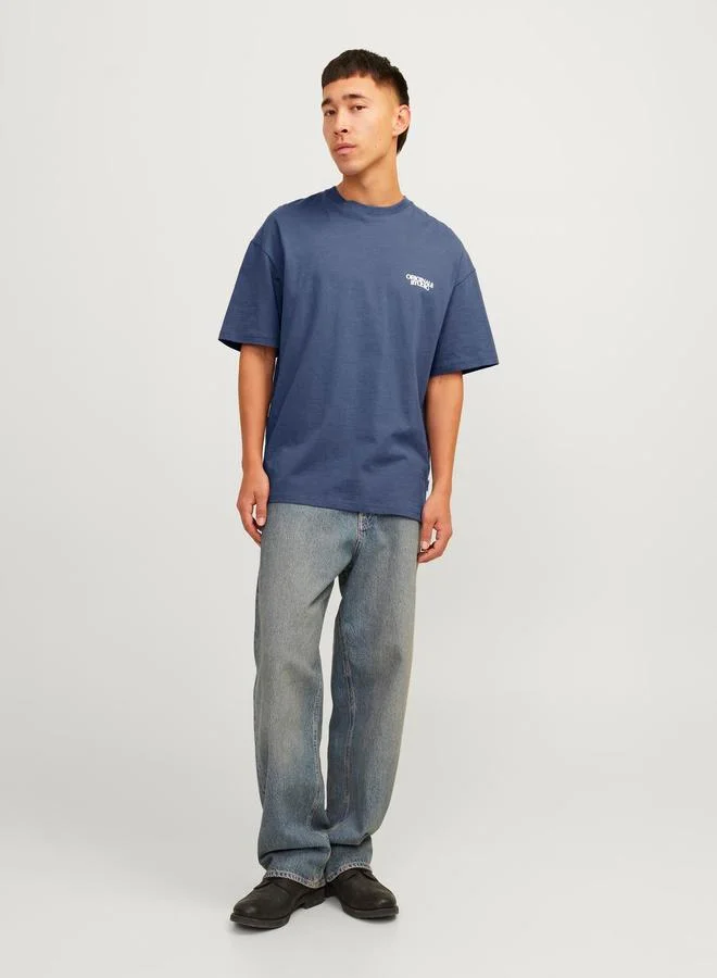 جاك اند جونز Brooklyn Back Print Crew Neck T-Shirt