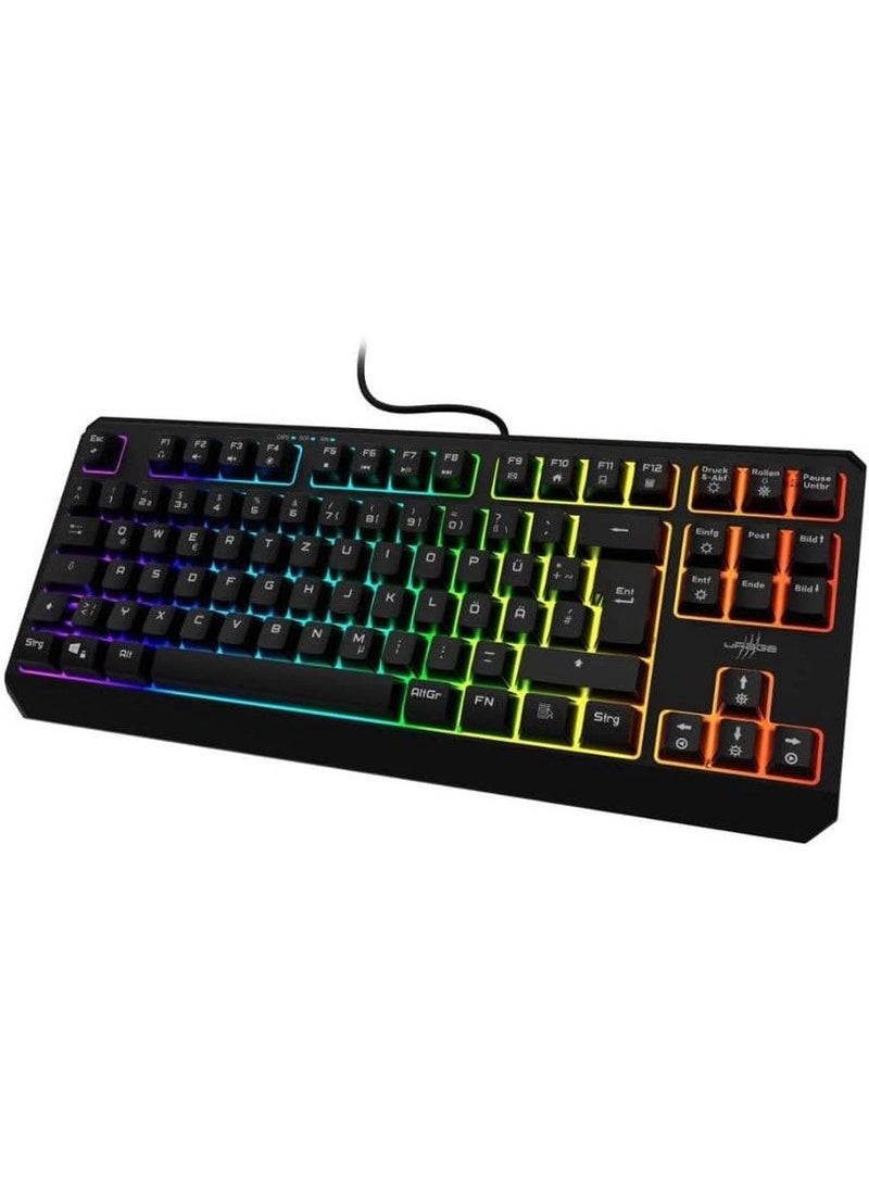 uRage | Exodus 200 TKL Gaming Keyboard, Responsive Keyboard with Anti-Ghosting, RGB Lighting, Tenkeyless Format, Layout, Black - Image 2