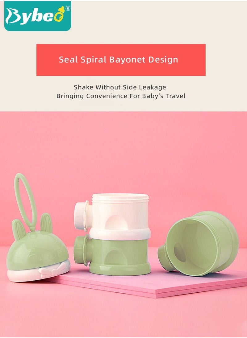 Bybeo - Baby 2PCS Portable Travel Milk Formula Dispenser Containers Candy Fruit Snack Storage Container with Scoop and Visual scale, BPA Free - Image 1