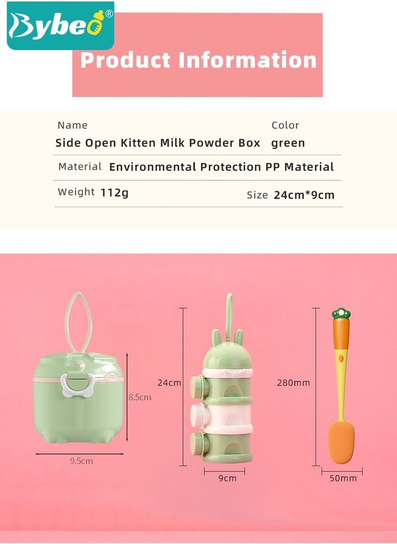 Bybeo - Baby 2PCS Portable Travel Milk Formula Dispenser Containers Candy Fruit Snack Storage Container with Scoop and Visual scale, BPA Free - Image 1