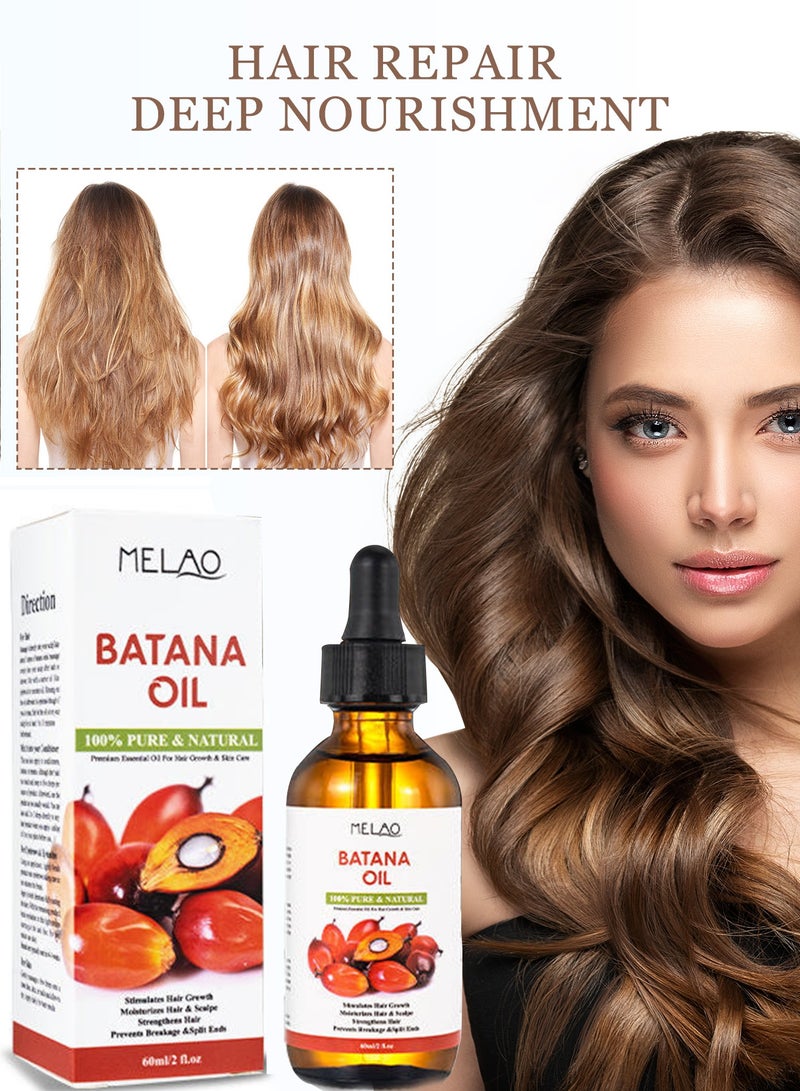 ميلاو زيت باتانا، زيت باتانا العضوي، يعزز نمو الشعر، طبيعي 100%، يغذي الشعر التالف، زيت شعر طبيعي وبلسم، زيت شعر باتانا، 60 مل / 2 أونصة سائلة - Image 3