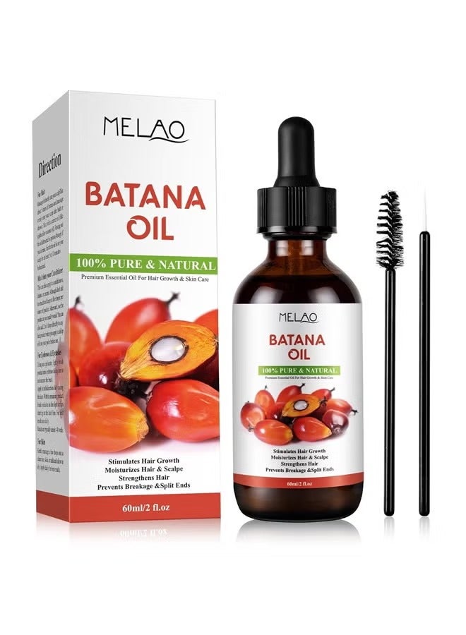 ميلاو زيت باتانا، زيت باتانا العضوي، يعزز نمو الشعر، طبيعي 100%، يغذي الشعر التالف، زيت شعر طبيعي وبلسم، زيت شعر باتانا، 60 مل / 2 أونصة سائلة - Image 1