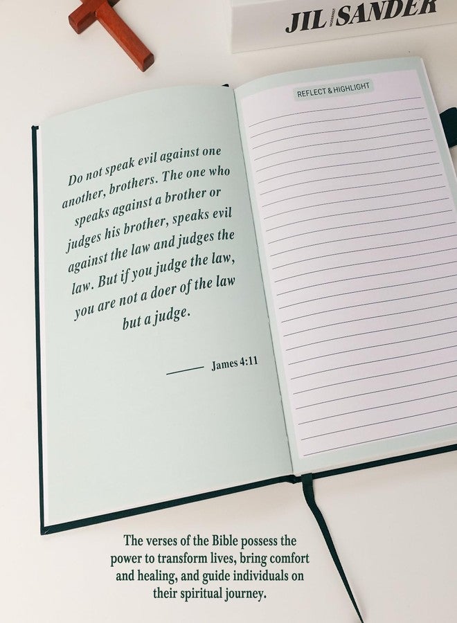 Zorblinx Prayer Journal for Men and Woman - 60 Weeks Bible Journal with Prompts, Verse and Scripture - Devotional Journal for Women and Men, Bible Study Journal for Christians, Pine Green - Image 3