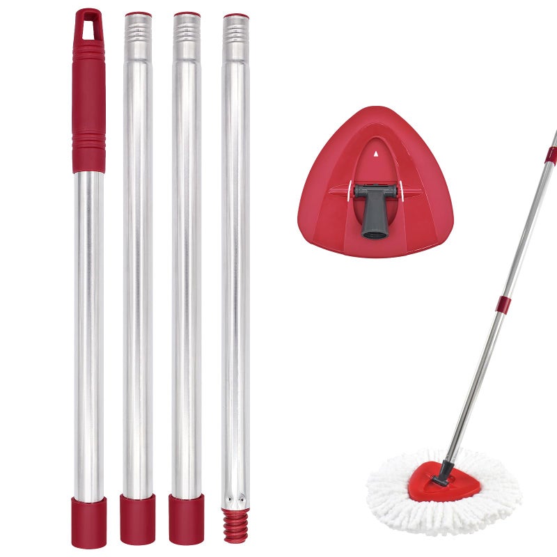 Mop Handle for Ocedar Mop Handle for O Cedar Spin Mops Replacement Stick and Base for Ocedar 4Section Mops Handles and Base for O Cedar 30 to 58 Mop Stick Pole and Base for Cedar Mop