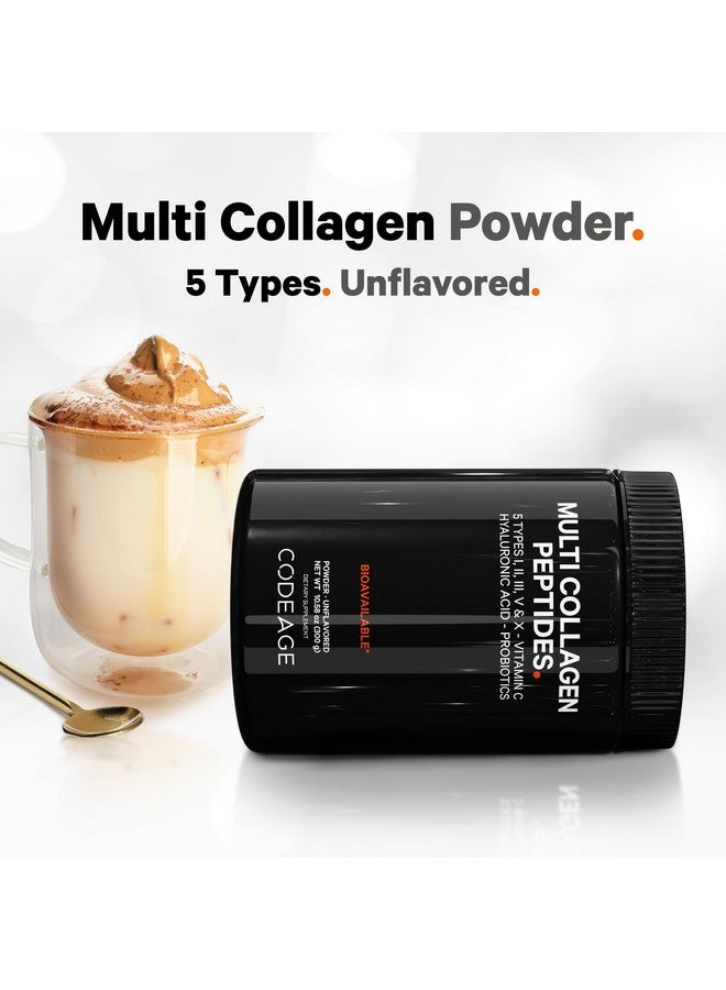 كوديدج مسحوق ببتيدات الكولاجين المتعددة من كوديدج + بروبيوتيك الإصدار الأسود، فيتامين سي، مكمل مسحوق حمض الهيالورونيك، من الأبقار التي تتغذى على العشب، محلل، خالٍ من الكربوهيدرات، النوع الأول والثاني والثالث والخامس والعاشر، بدون نكهة، 10.58 أونصة