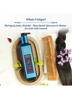 Blue Nectar Blue Nectar Anti Hair Fall Shampoo with Amla, Honey and Mulethi, Paraben and Sulfate Free Shampoo for Women and Men | Plant Based Hair Shampoo for Thick Hair (10 Herbs, 200 ml)  - Image 2