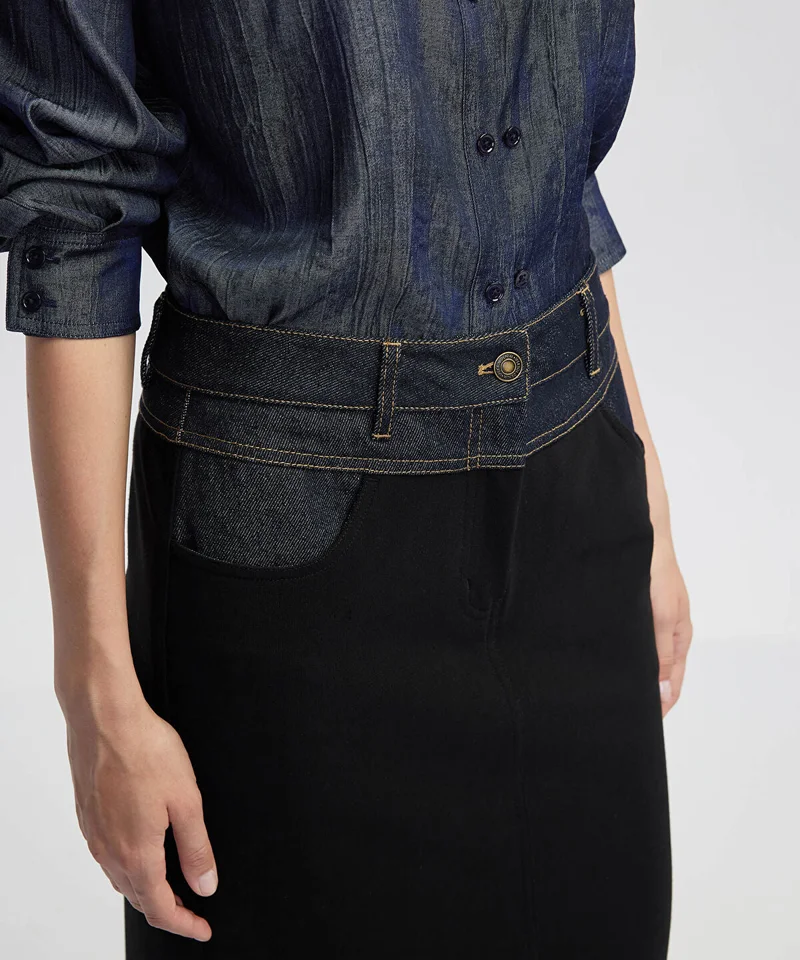 Ipekyol  Mixed Media Pencil Skirt for Women | Best Price UAE