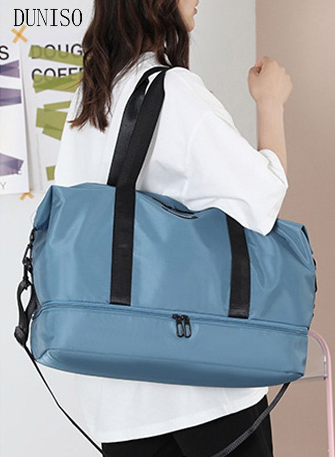 DUNISO Sports Gym Bag with Wet Pocket & Shoes Compartment, Weekender Overnight Bag for Travel Gym Yoga Travel Duffel Bag for Men and Women Lightweight - Image 2