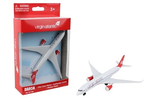 Daron Toy Airplane Virgin Atlantic Q350 DieCast Metal Model Airplane Toy with Plastic Parts for Kids Ages 3 - Image 1