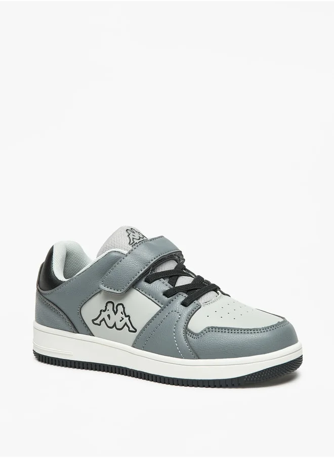 Kappa Boys' Panelled Sports Shoes with Hook and Loop Closure