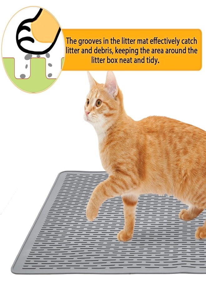 Colewin Cat Litter Mat,Waterproof Soft Litter Mat,39x27in Large Rubber Litter Box Mat,Washable Cat Litter Mat Litter Trapping Mat Easy to Clean,Indoor Floor Xl Kitty Litter Mat - Image 4