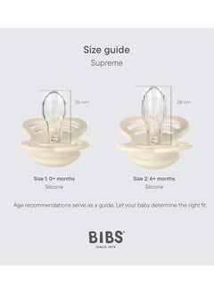 BIBS عبوة من 2 مصاصة سيليكون سوبريم S2 وودتشاك وبلاش  - Image 3