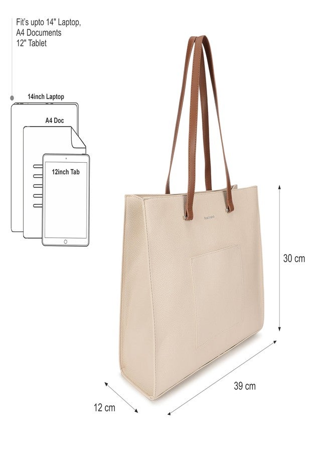 Fastrack CarryAll Laptop Tote | Faux-Leather Women’s Tote Bag | 14'' Laptop Sleeve, Dual Carry Options & Multi-Compartment Design - Image 4
