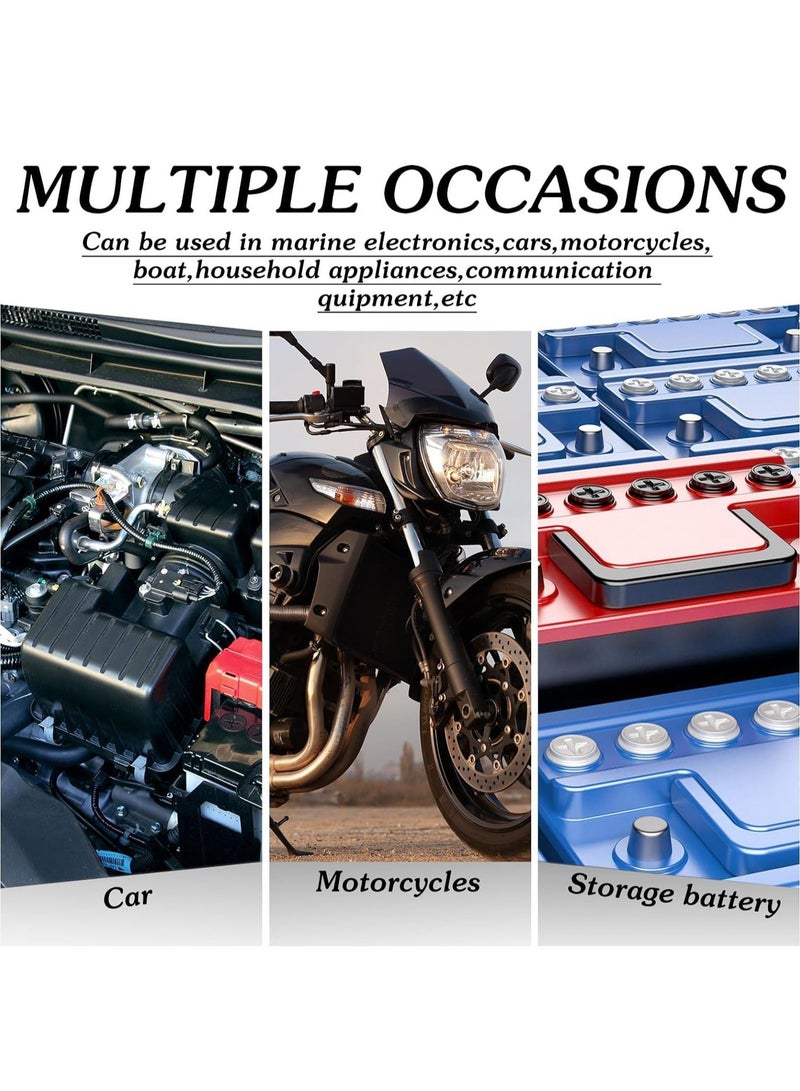 20 Pcs Battery Terminal Covers Red and Black Positive Negative Insulating Stud Covers Flexible Battery Terminal Protector Battery Terminal Protective Caps for Car Trucks Boat Electric Bikes - Image 2