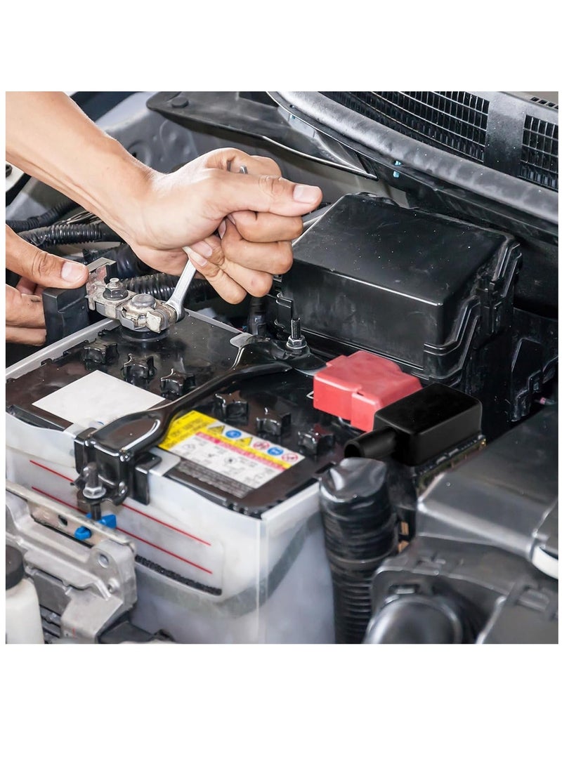 20 Pcs Battery Terminal Covers Red and Black Positive Negative Insulating Stud Covers Flexible Battery Terminal Protector Battery Terminal Protective Caps for Car Trucks Boat Electric Bikes - Image 5