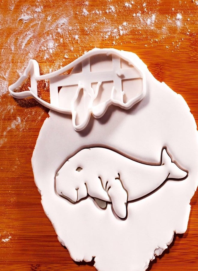 EROTNGO Swimming Dugong Cookie Cutter Biscuit Fondant Craft Clay Cheese Dough Sugarpaste Craft Baking Tool Marine Mammal Ocean Lovers Coastal Wildlife Earth Conservation Baking (ONLY Swimming Dugong) - Image 1