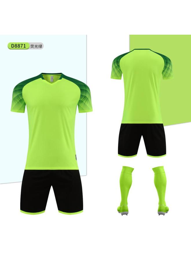 Children's Compeion Football Uniform Short-sleeved Suit Class Uniform Quick-drying Breathable Men's Club Training Camp Sports Jersey