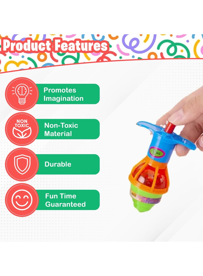 المنزل الذكي لعبة دوارة منزلية ذكية مكونة من إثنا عشر قطعة لتخفيف التوتر وإضاءة وامضة علوية دوارة للأنشطة الداخلية والخارجية للأطفال - Image 2