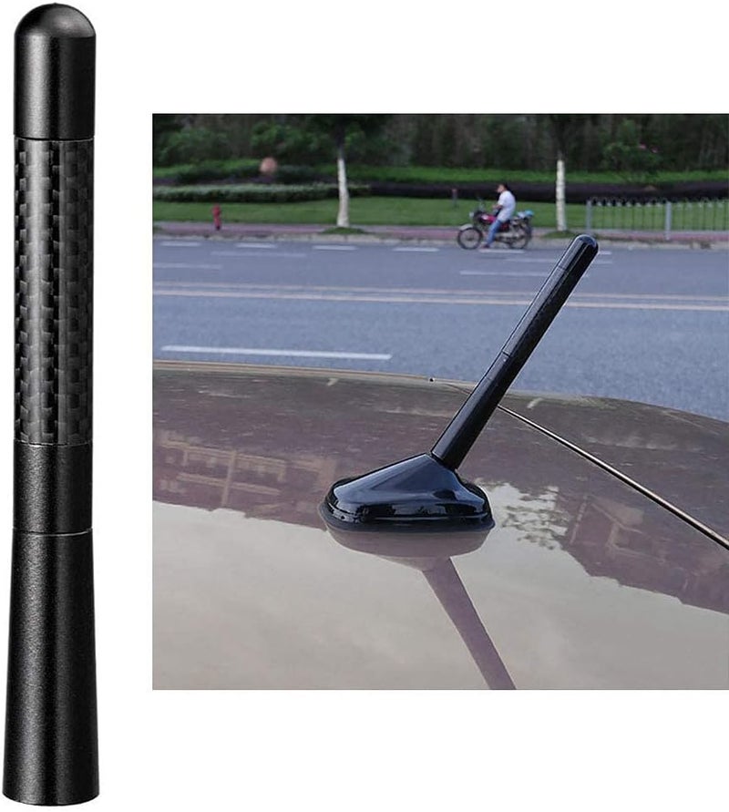BINGFU Car Radio Stereo Antenna Mast Carbon Fiber Truck Universal Antenna Replacement Liquid tight joint - Image 2