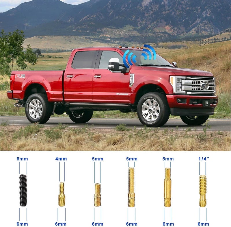 BINGFU Car Radio Stereo Antenna Mast Carbon Fiber Truck Universal Antenna Replacement Liquid tight joint - Image 4