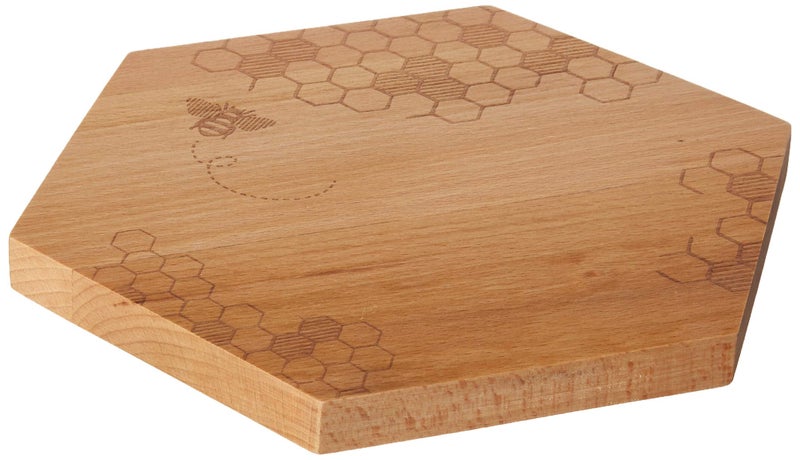 Talisman Designs Beechwood Cheese Board Laser Etched with Honey Bee Art 7 Wide