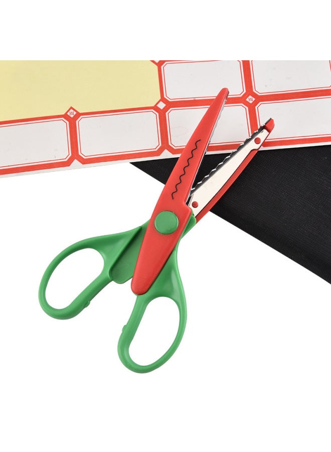 HELPS Children's Handmade Lace Scissors All Plastic Stainless Steel Household Portable Scissors 6 Inch Stationery Student Supplies - Image 2