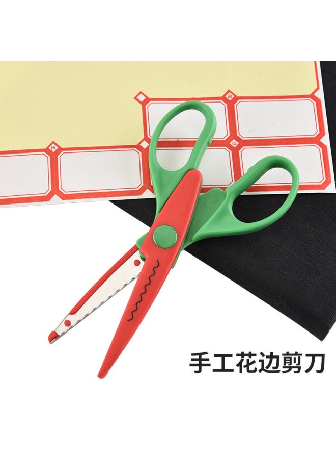 HELPS Children's Handmade Lace Scissors All Plastic Stainless Steel Household Portable Scissors 6 Inch Stationery Student Supplies - Image 4