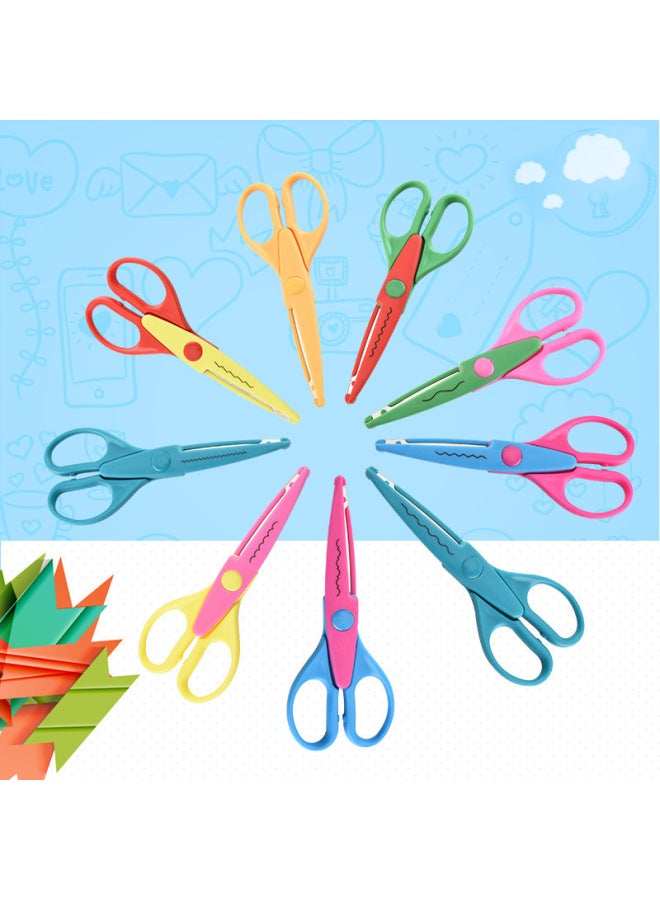 HELPS Children's Handmade Lace Scissors All Plastic Stainless Steel Household Portable Scissors 6 Inch Stationery Student Supplies - Image 3