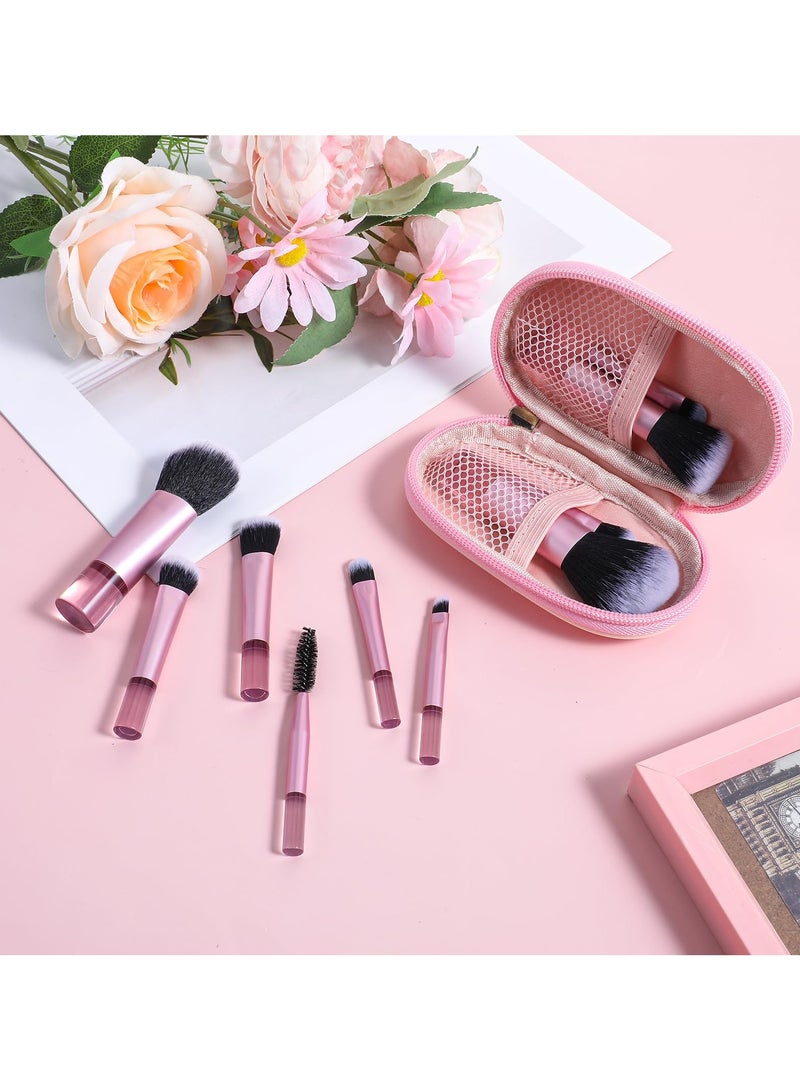 Generic Portable Makeup Brush Set, Easy Grip Mini Cosmetic Brush Set with 10 Brushes and Makeup Bag  - Image 3