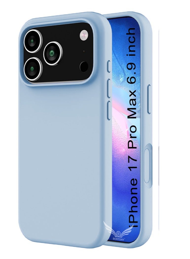 BORTONY iPhone 17 Pro Max Case Soft Jelly Silicone iPhone 17 Pro Max Cover Inside Microfiber Lining Shockproof Protective Phone Case for iPhone 17 Pro Max 6.9 inch - Image 1