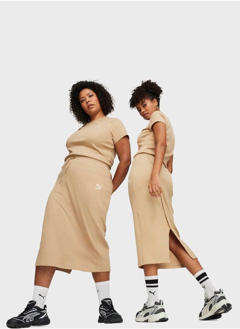 Classics Ribbed Midi Skirt