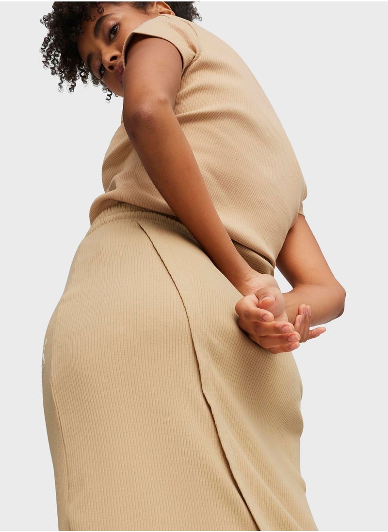 PUMA - Classics Ribbed Midi Skirt - Image 1
