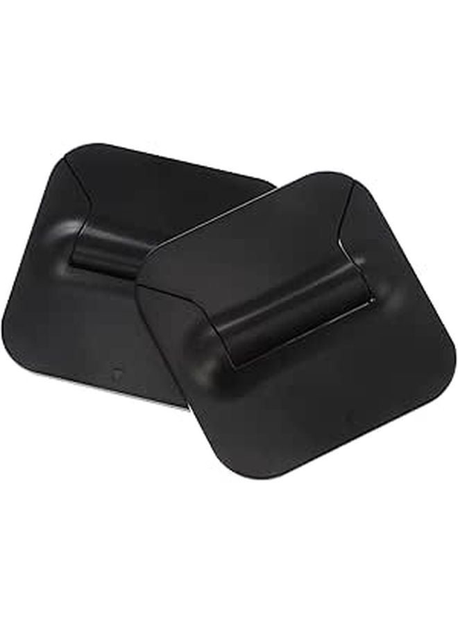 2Pcs Portable Foldable Laptop Stand Cooling Holder Desktop Rack Black for Travel Office - Image 1