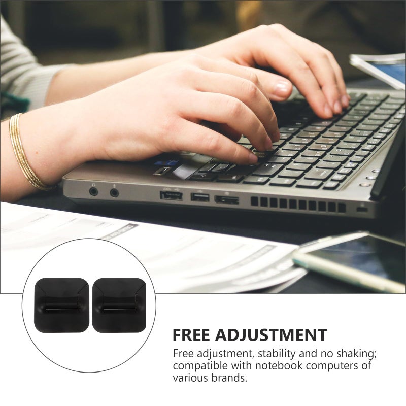 2Pcs Portable Foldable Laptop Stand Cooling Holder Desktop Rack Black for Travel Office - Image 4