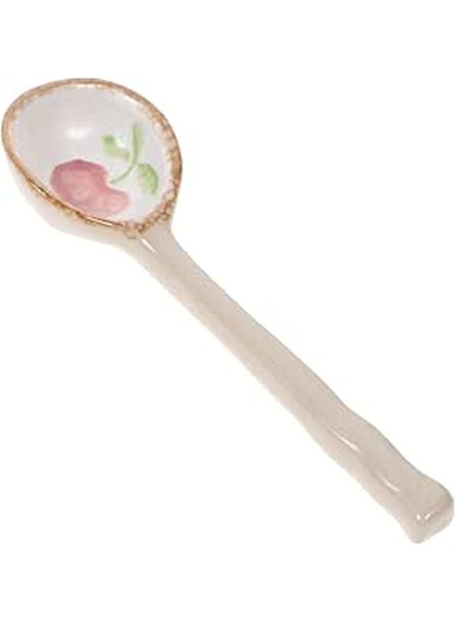 Ceramic Soup Spoon Japanese Style Persimmon Pattern Decorative Kitchen Utensil - Image 1