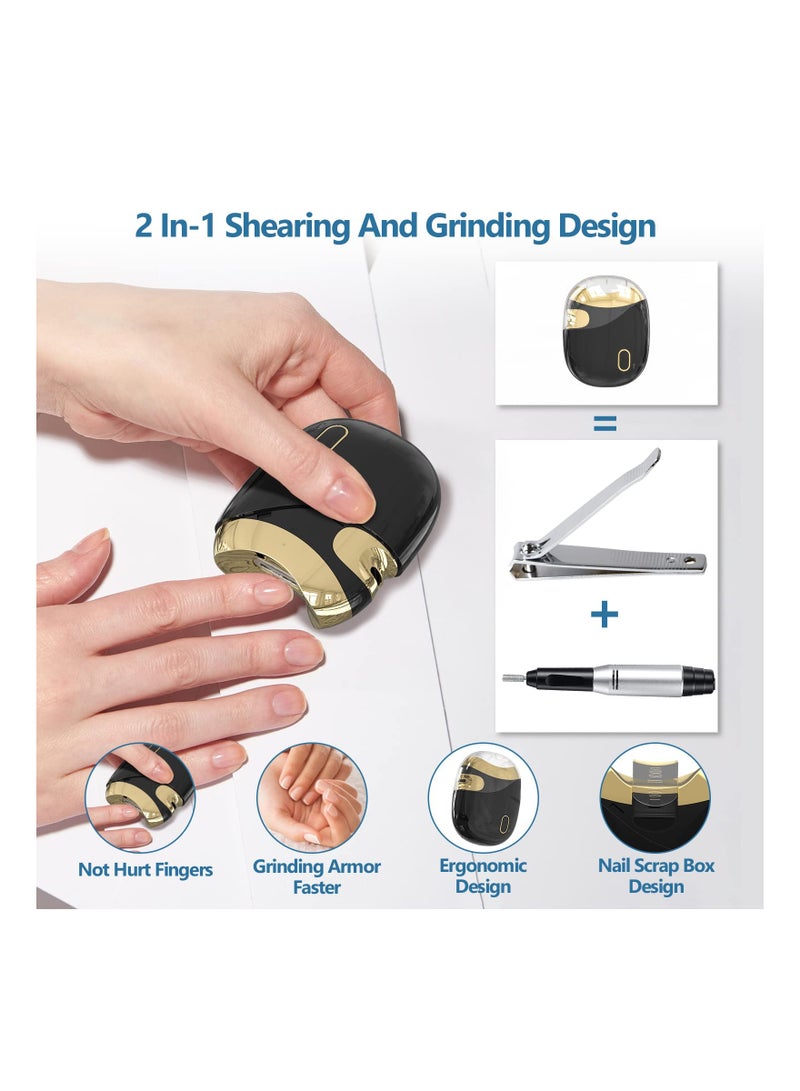 SOLARAE Electric Nail Clipper for Babies, Kids, and Adults - 2-in-1 Electric Nail Trimmer with Shearing & Grinding Functions, Safe and Professional Nail File for All Ages, Including Seniors. - Image 4