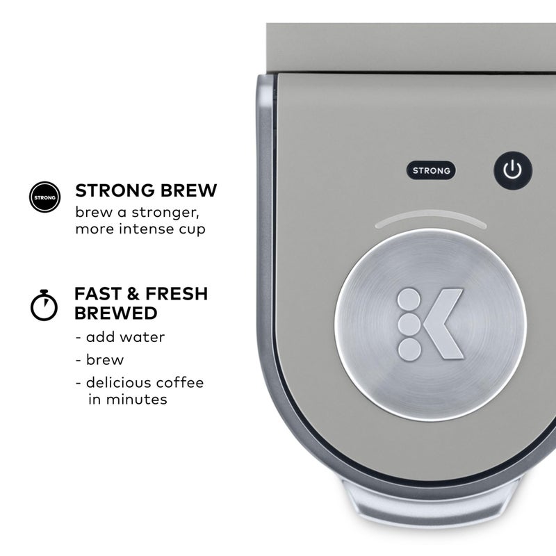 Keurig K-Mini Plus Single Serve K-Cup Pod Coffee Maker, with 6 to 12oz Brew Size, Stores up to 9 K-Cup Pods, Travel Mug Friendly, Studio Gray - Image 4