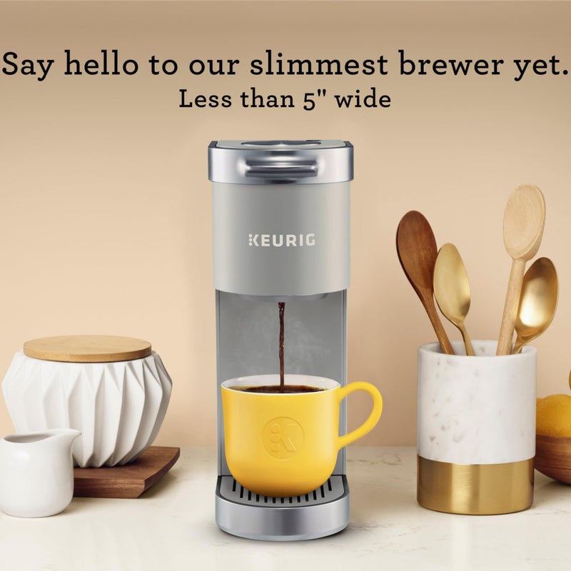 Keurig K-Mini Plus Single Serve K-Cup Pod Coffee Maker, with 6 to 12oz Brew Size, Stores up to 9 K-Cup Pods, Travel Mug Friendly, Studio Gray - Image 3