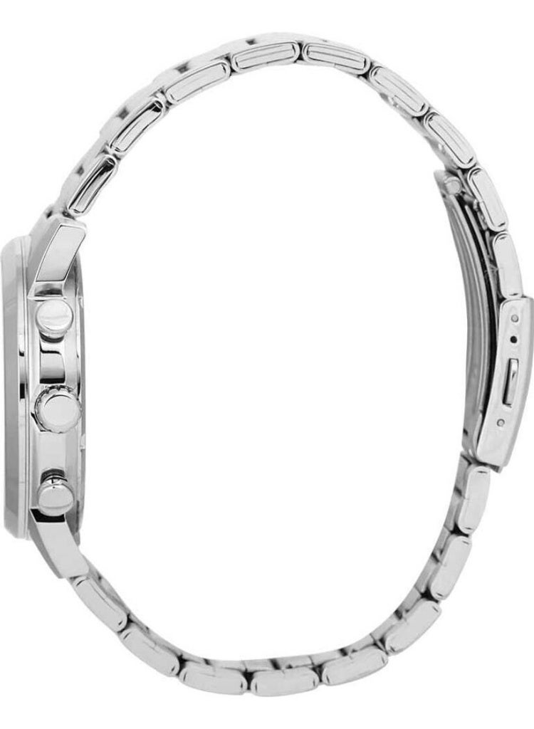 CASIO Mens Black Dial Silver Band Watch MTP-E510D-1A2VDF - Image 2