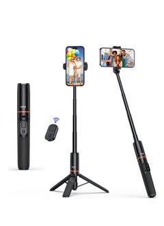 VRIG VRIG 24'' NEWEST TP-19 Extendable Selfie Stick Tripod for Phone Max. Length 59.5cm23.4in with Remote Shutter Phone Tr for Vlog Selfie Live Streaming Group Photo Video with Bluetooth Shutter,Cell Phone Tripod Stand for Video Recording Compatible with iPhone 16/15/14/13/all  - Image 1
