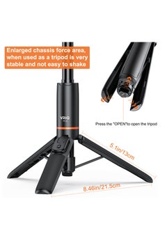 VRIG VRIG 24'' NEWEST TP-19 Extendable Selfie Stick Tripod for Phone Max. Length 59.5cm23.4in with Remote Shutter Phone Tr for Vlog Selfie Live Streaming Group Photo Video with Bluetooth Shutter,Cell Phone Tripod Stand for Video Recording Compatible with iPhone 16/15/14/13/all  - Image 4
