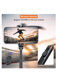 VRIG VRIG 24'' NEWEST TP-19 Extendable Selfie Stick Tripod for Phone Max. Length 59.5cm23.4in with Remote Shutter Phone Tr for Vlog Selfie Live Streaming Group Photo Video with Bluetooth Shutter,Cell Phone Tripod Stand for Video Recording Compatible with iPhone 16/15/14/13/all  - Image 5