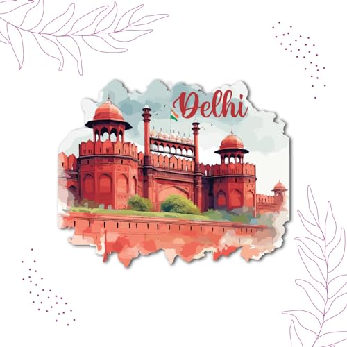 Bhai Please Delhi Red Fort City Wooden Fridge Magnet (Pack of 1) | Place, City, State, Souvenir, Destinations, Travel, Adventure Fridge Decorations | Gift for Friends, Colleagues, Foreign Delegates | - Image 5