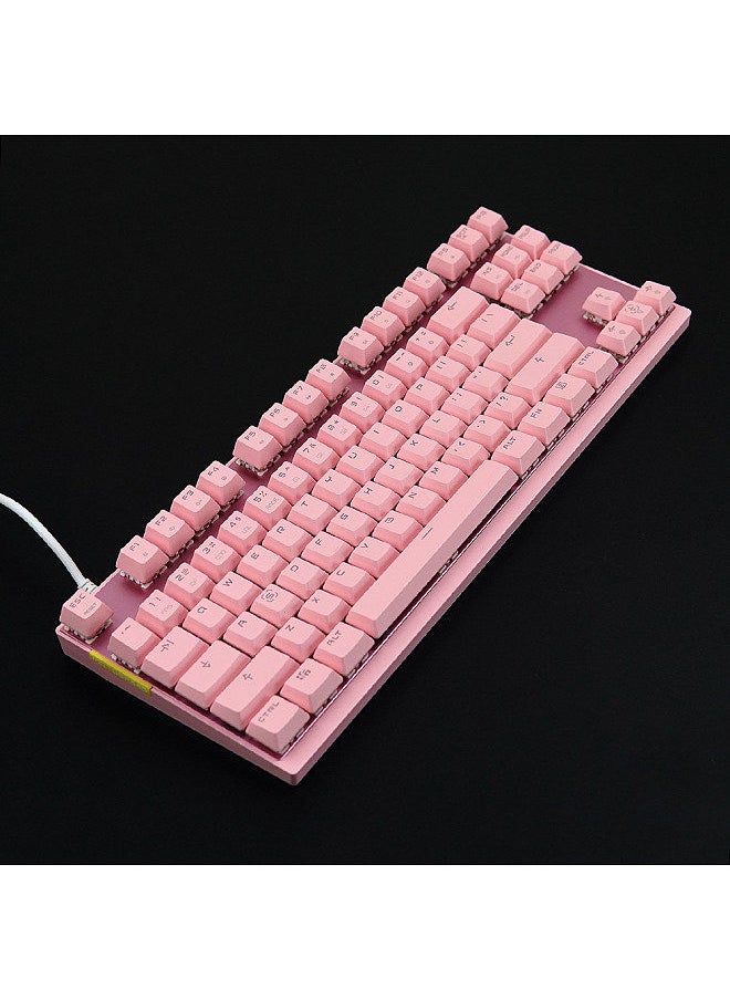 CK82 Mechanical Keyboard 87 Keys RGB Gaming Keyboard with OUTMU Blue Switch Multimedia Keys N-key Rollover Pink