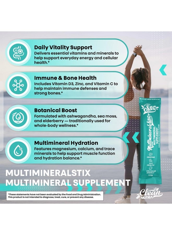 Clean Nutraceuticals مسحوق طحالب البحر مع التوت الأسود والأشواجندا والكلورلا وعسل مانوكا وفيتامين د3 وفيتامين سي والزنك والسبيرولينا واليود وخضروات الديتوكس ودعم المناعة وخالي من السكر ومسحوق مشروب الترطيب - 20 عود - Image 5