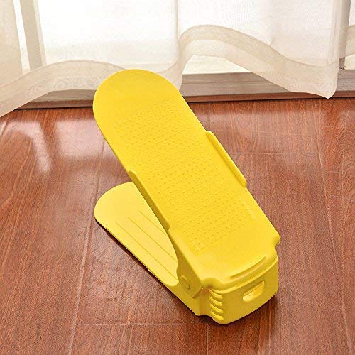 FosCadit Multicolor Adjustable Shoe Organizer Space Saver for Closet for Sneaker High Low Heels Boots Flats Sandals Multicolor - Image 1