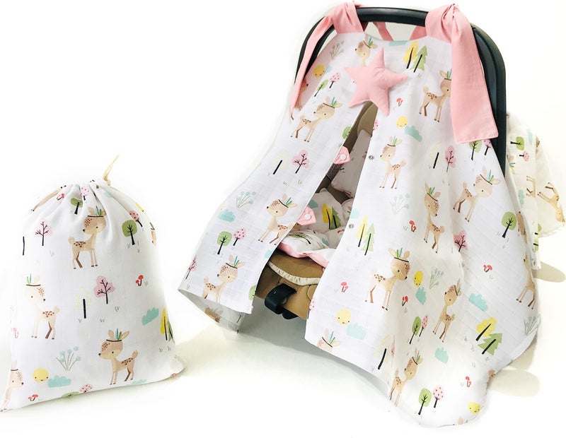 Atölye Eda Muslin Stroller Cover Cushion Pouch 3 Pieces - Image 1