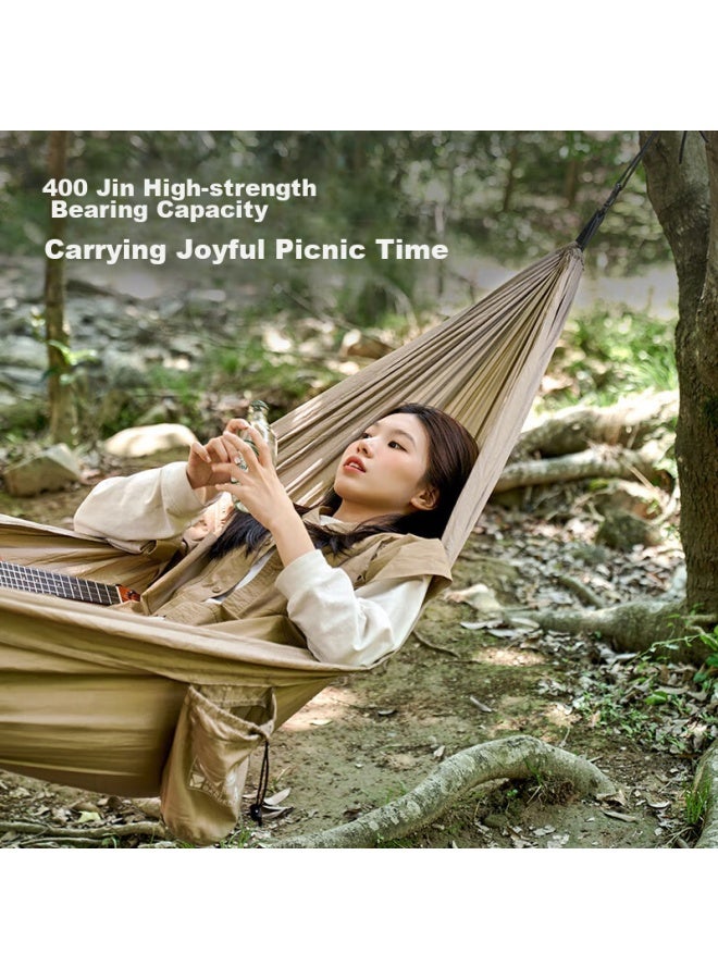 Mobigarden Hammock, Outdoor Camping Picnic Beach Leisure Swing, Nylon Single Hammock, Nx23681001, Warm Sand - Image 3