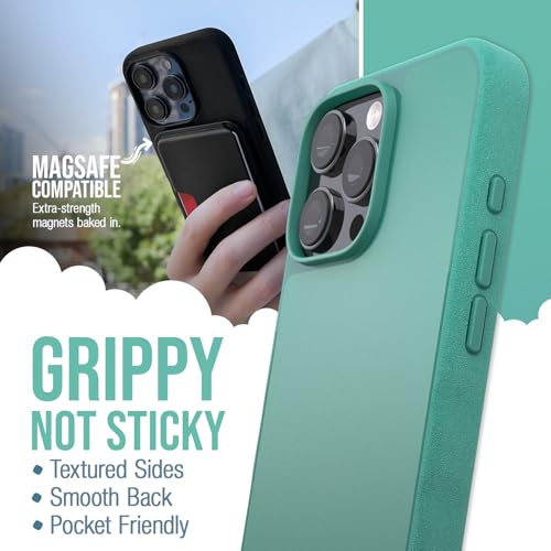 Smartish iPhone 16 Pro Max Magnetic Case Gripmunk Compatible with MagSafe Lightweight Protective Slim Thin Grip Cover with Microfiber Lining for Apple iPhone 16 Pro Max So Jaded - Image 3